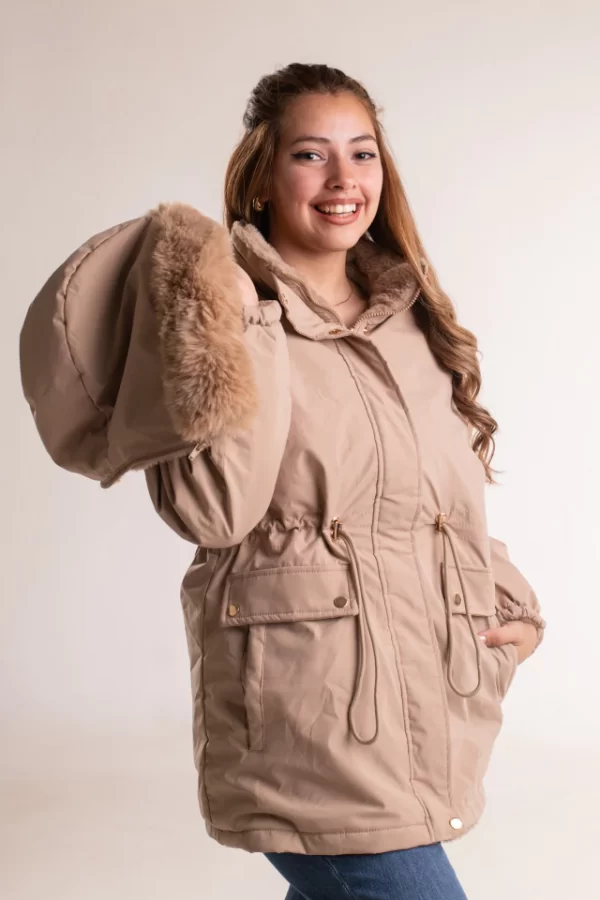 PARKA CON CAPUCHA DESMONTABLE REVERSIBLE S AL XL - Imagen 2