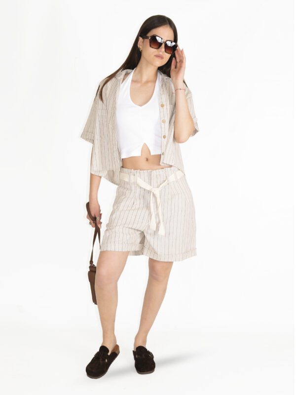 CHAQUETA LINO RAYADO - Imagen 2